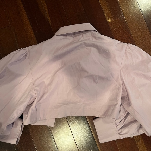 Zara light purple button up crop top XS - Picture 4 of 4